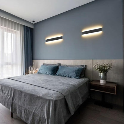 Klighten wall lamp, 16W, modern indoor wall lighting, 51cm, up and down wall light indoors, warm white 3000K for bedroom, living room, stairs, and bathroom, black.