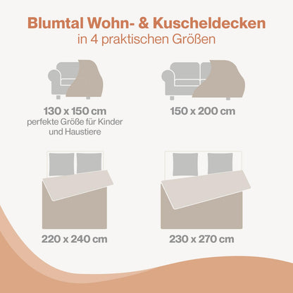 Blumtal Premium Sherpa Cuddly Blanket fluffy 220x240 cm - Oeko-Tex certified Sofa Blanket with Thick Sherpa Inner Layer - super soft Blanket extra thick and warming - Cozy Fleece Blanket - Dusty Pink