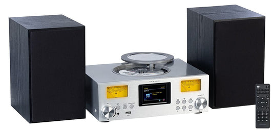 VR-Radio Mini system: Micro stereo system: web radio, DAB+, CD, Bluetooth, app, 300 W, silver (compact systems, HiFi compact system, smartphone tuner)