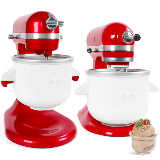 Gdrtwwh Ice Cream Maker Attachment for Kitchenaid Stand Mixer, Ice Cream and Sorbet Gelato Maker, compatible with Kitchenaid 4.3 L and 4.8 L Bowl Lift (dishwasher safe)
