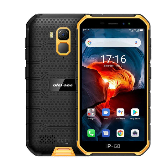 Ulefone Armor X7 PRO (2020), Android 10 Outdoor Smartphone Unlocked, Quad-Core 4GB+32GB, IP68 Rugged Phone 13 MP Underwater Photography, 4000mAh Battery, NFC/DUAL SIM/Face Unlock Orange