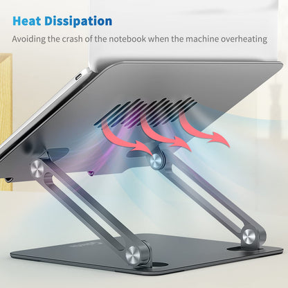 Gokeda laptop stand, ergonomic aluminum stand for desk, notebook stand with ventilation hole, compatible with MacBook Air/Pro, Dell, HP, Lenovo, and other 10-15.6" laptops.