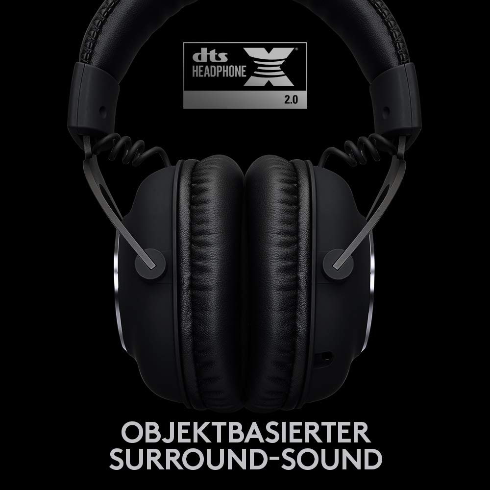 Logitech G PRO X LIGHTSPEED Wireless Gaming Headset with Blue VO!CE microphone filter technology, PRO G 50mm speakers, DTS Headphone: X 2.0, 20+ hours battery life, PC, PS5, PS4, Switch - Black