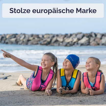 Limmys Premium Kids' Life Jacket - Modern swimming aid for boys, girls, and toddlers - Comes with a handy carrying bag.