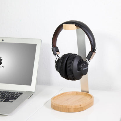 Avantree TR902 - Universal Wood & Aluminum Headphone Stand, Stable Headset Holder Rack with Cable Holder.