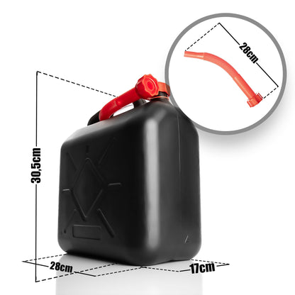 BigDean 2 pieces Gasoline canisters 10L with flexible spout - Fuel canister for gasoline & diesel - UN approval handy canister Diesel canister Reserve canister - Made in Europe