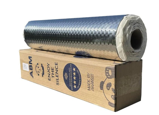 ABM Alubutyl 2mm 50cm x 400cm = 2m² Soundproofing mat for cars, self-adhesive, anti-noise matte.