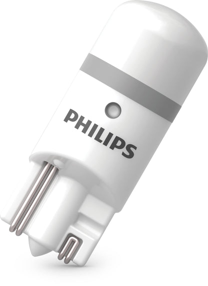 Philips Ultinon Pro6000 W5W T10 LED vehicle lighting with road approval, 6,000K, model-specific approval as position/parking light, universally usable in vehicle interior.