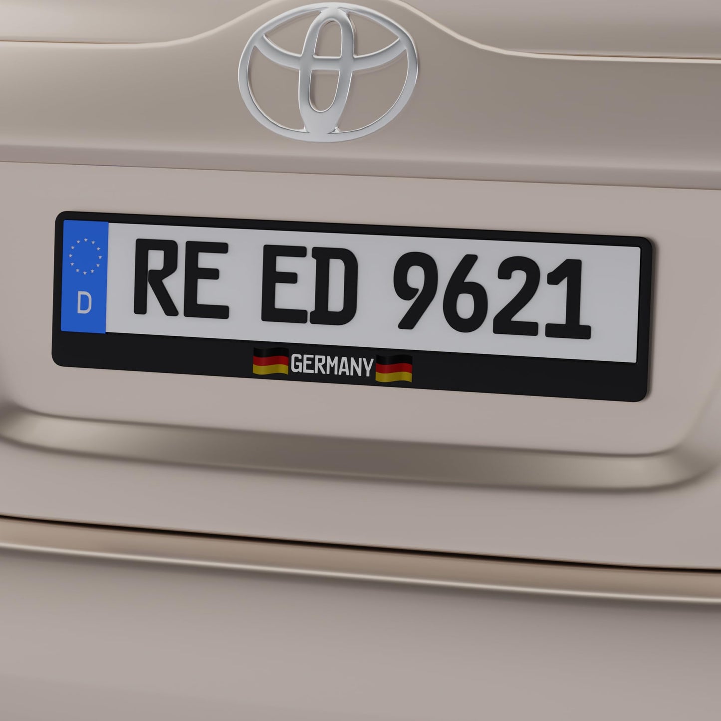 Bl4ckPrint - License Plate Holder Personalized with Custom Text - 2 Pieces License Plate Frames for Car - Weatherproof - Number Plate Holder - Vehicle Registration Plate Holder