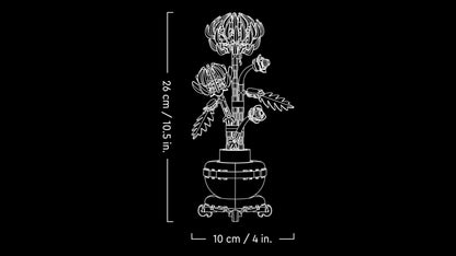 LEGO Botanicals Chrysanthemum - Creative building set for adults - Easy-care toy plant for gifting - Flower decoration from the Botanical Collection - Relaxing activity 10368
