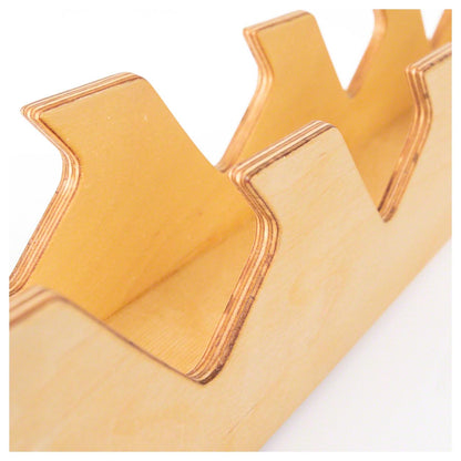 Wooden wall mount for dumbbell, barbell, fitness, bodybuilding, gymnastics, weights.