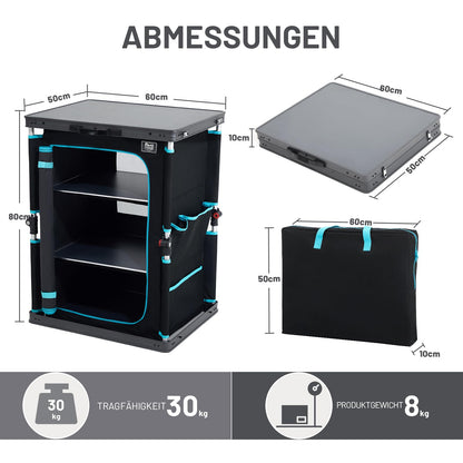 TIMBER RIDGE Folding Camping Cabinet Foldable Camping Kitchen Portable Car Cabinet Kitchen Box Foldable Cabinet All-in-one Portable with Carry Bag
