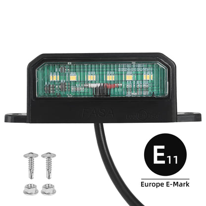 AOHEWEI 2 x LED License Plate Lights Rear License Plate Lights 12~24V Waterproof Perfect For Truck Or Boat