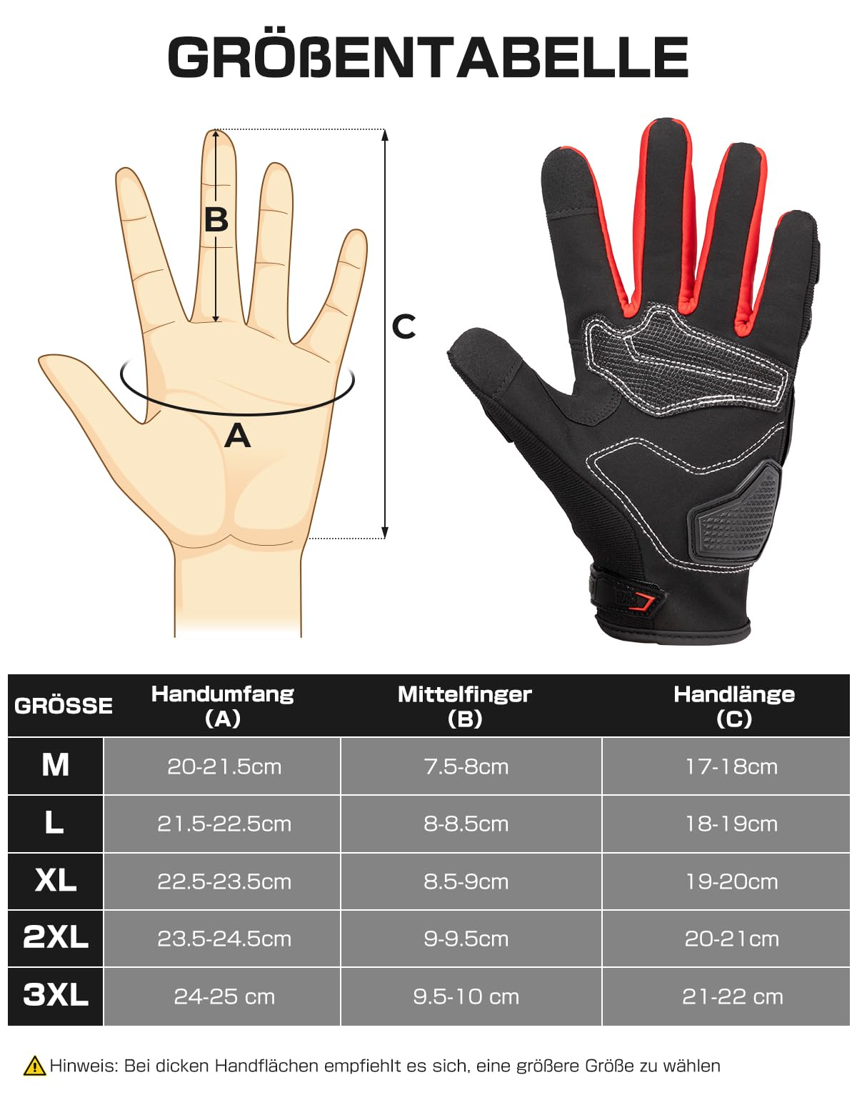 KEMIMOTO motorcycle gloves for men, summer motorcycle gloves with knuckle protector and touchscreen, breathable sport gloves for men and women, for motorcycle, bicycle, scooter, hunting