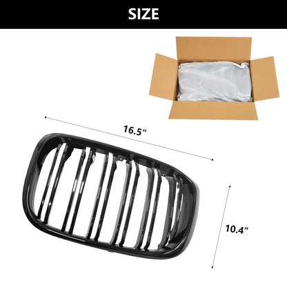 YIUBCZOQI G01 Front Grille for BMW X3 G01 2018-2021 X4 G02 2019-2021 X3 Grill x4 Gloss Black Double Slat Grill