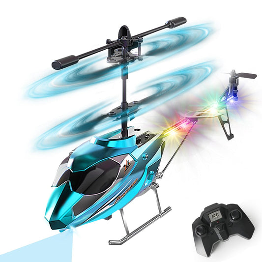 VATOS RC helicopter for boys, 2.4G remote control helicopter with LED light for kids aged 12 and up, fixed height, one-button takeoff, RC planes for boys and adults.