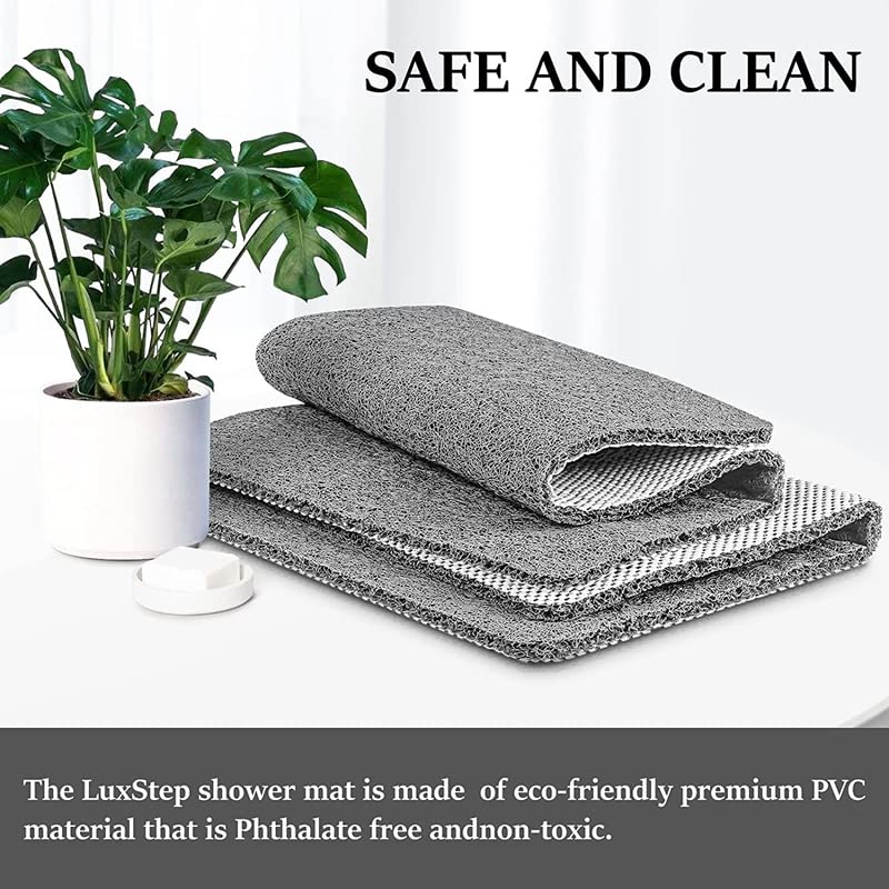 Non-slip shower mat, 80 x 80 cm Soft Comfort bathtub mat with drainage holes, Anti-mold, Quick drying, washable PVC shower mats, for wet areas, safe for children and elderly.