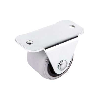 (Pack of 50) 30mm rubber wheel plastic swivel caster double rollers metal with plate furniture appliance & accessories small mini wheels set