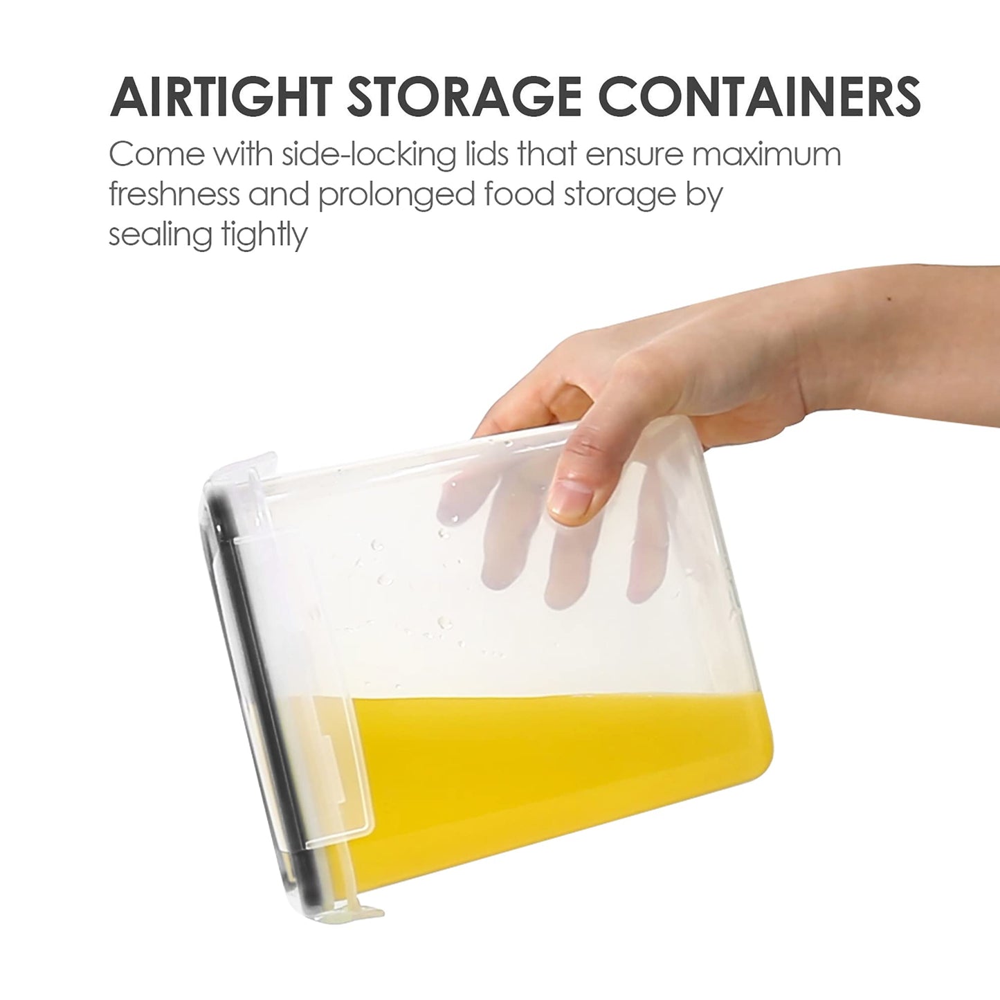 Vtopmart 2L Storage Container Set, Cereal Dispenser & Food Storage Containers, BPA free plastic, airtight, dry food storage container, set of 9, 24 labels for grains, flour, sugar, etc. (Black)