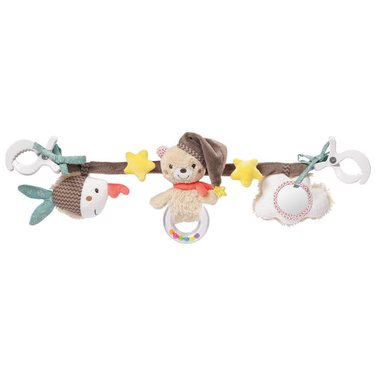 Fehn stroller chain toy Bruno - baby mobile chain with cute figures to hang on strollers, car seats, or cribs - stroller accessory for babies and children from 0+ months.