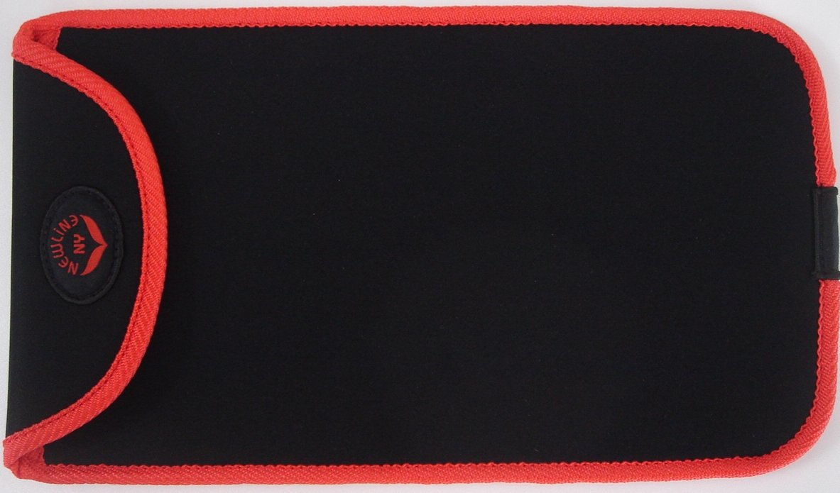 NewlineNY red-orange mini personal scale + travel pouch