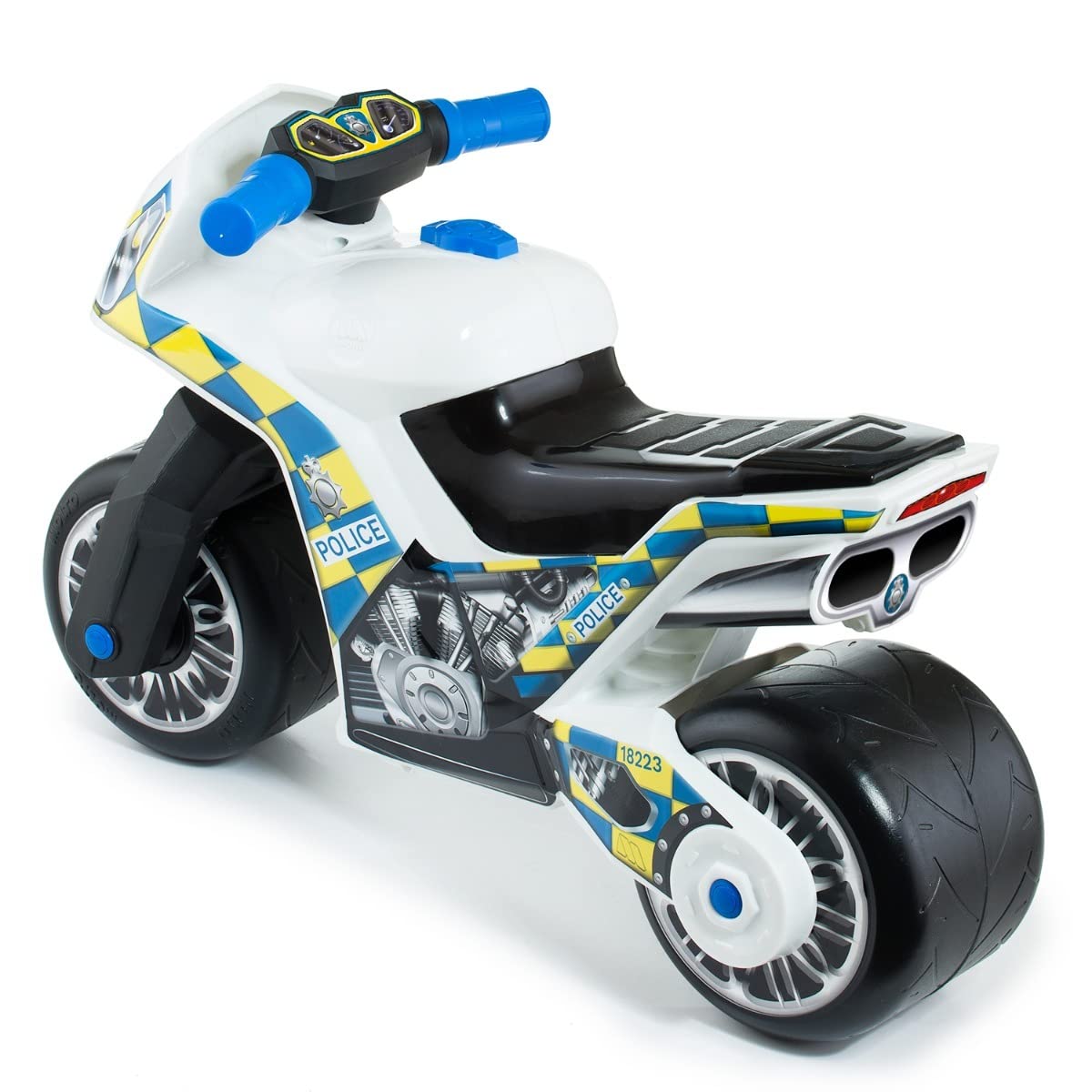 VERY | White Police Dirt Cross Scooter | Off-road scooter | Safe and sturdy children's toy | Promotes healthy child development | +18 months