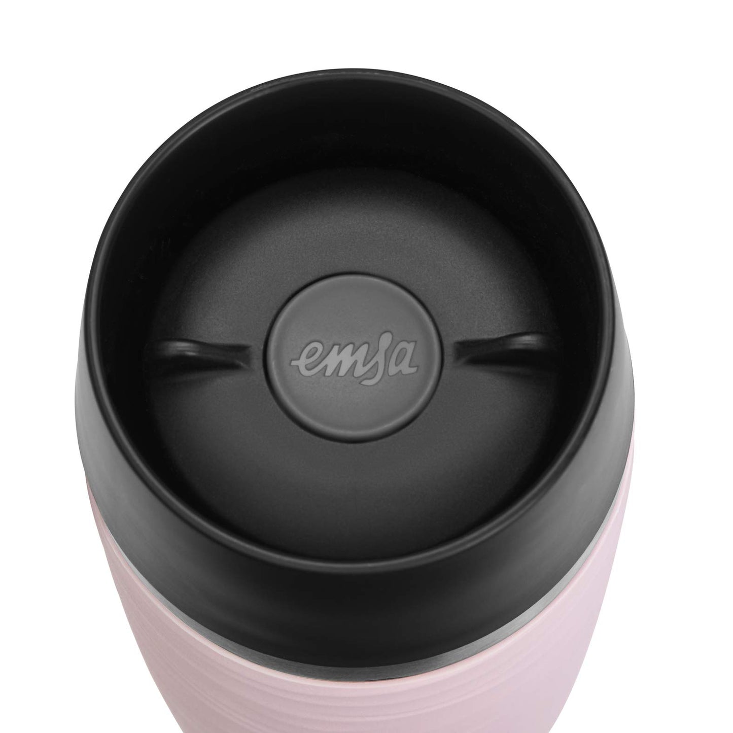 Emsa Travel Mug Waves Grande Insulated Cup N20120 | 0.5 L | up to 6h hot and 12h cold | 100% leak-proof thermal cup | 360° drinking opening | Quick-Press closure | Powder Pink
