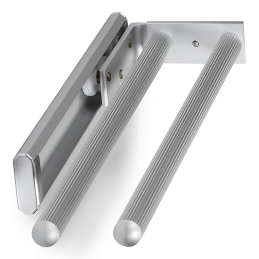 SOTECH 2 Piece Rotating Towel Holder TED 2-Arm Polished Chrome (Aluminum, 325-487mm, extendable) Telescopic Wall Towel Rack for Bathroom or Kitchen