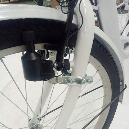 MINUS ONE Adult Tricycle Bicycle with 3 Wheels Senior Bike Cargo Bike 24" 6-Speed with Lights (White with Lights)