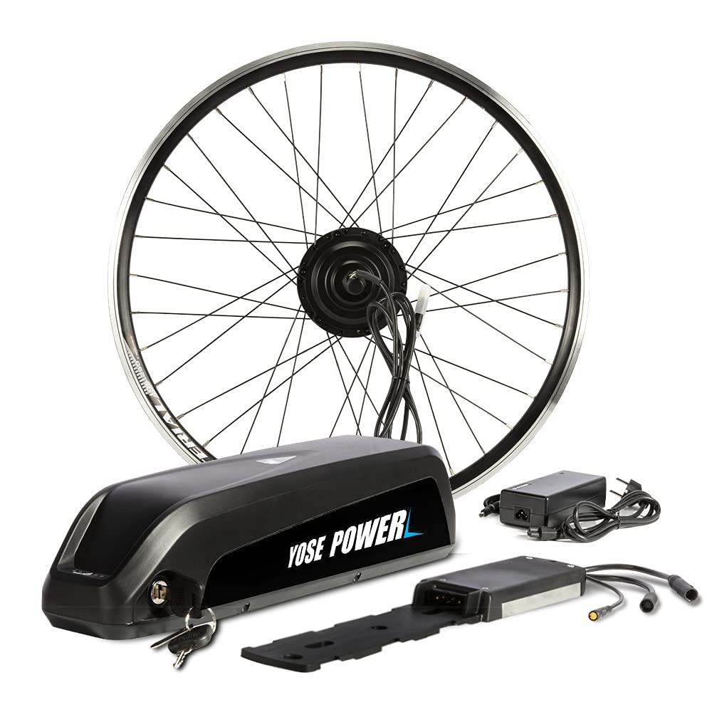SHIMOST 28 Inch 700C E-Bike Conversion Kit 36V250W Front Motor with 36V15.6Ah Li-ion Battery Pack for Front Wheel, Integrated Controller, LCD Display, PAS Sensor.