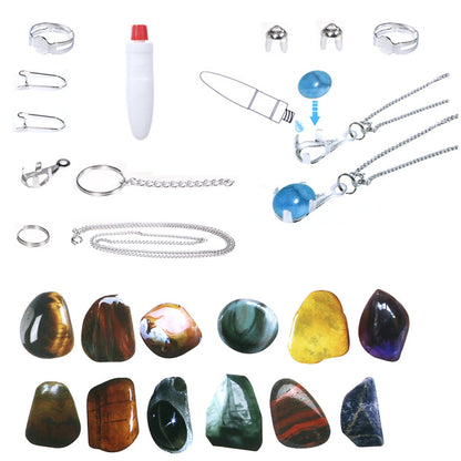 Rock Tumbler Kit, Professional Stone Polishing Drum Set Rock Polisher for Kids and Adults 7 Day Timing Function 4 Types of Polishing Powder
