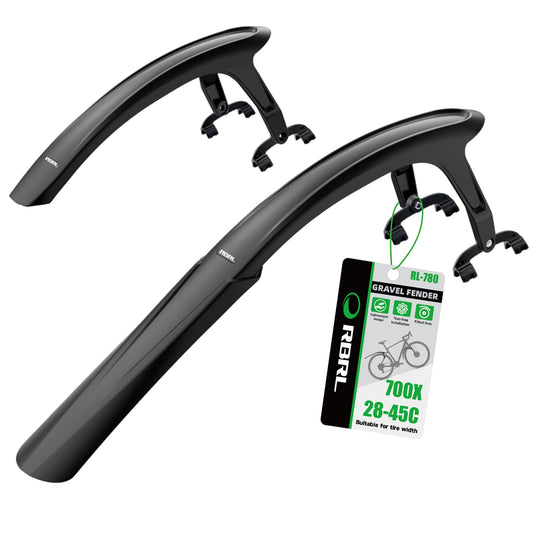 RBRL Bicycle Fender Set, Universal 28 Inch Bike Fender, Adjustable and Easy to Install Mudguard (Wheel Protection for Gravel Bikes, Road Bikes)