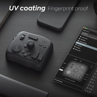 TOUR BOX Elite, Bluetooth Editing Controller for Photo Video Illustration, Macro Keypad for Graphics Tablet, Programmable Keyboard for Photoshop Lightroom Premiere Davinci Resolve Final Cut Pro, Black
