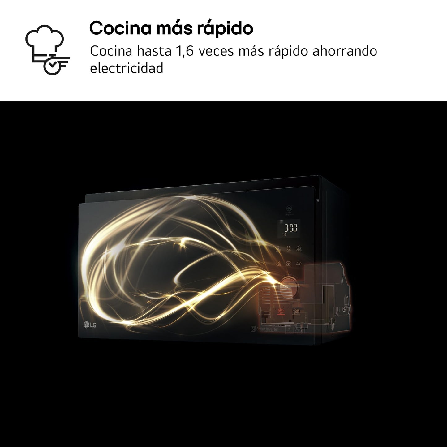 LG - Microwave, Grill, Smart Inverter White