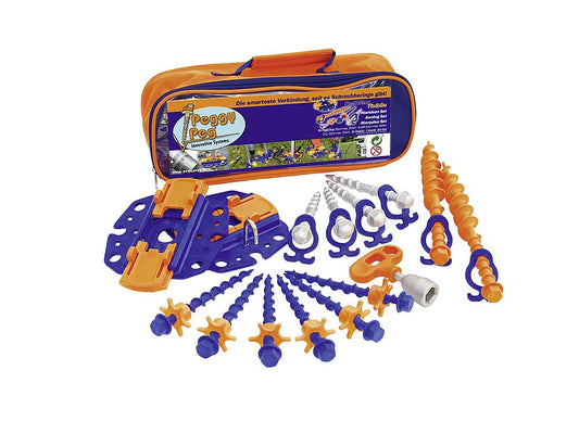 Peggy Peg - awning mounting set with Fix&Go anchor plates 2.0 & various screw-in pegs - ground bracket for securing awning feet & tent poles while camping - for soft to hard ground