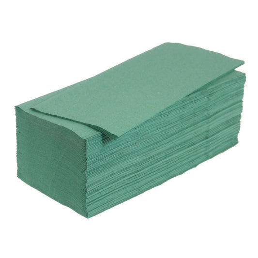 5000 paper towels 25x23 cm ZZ-fold green 1-ply paper towels