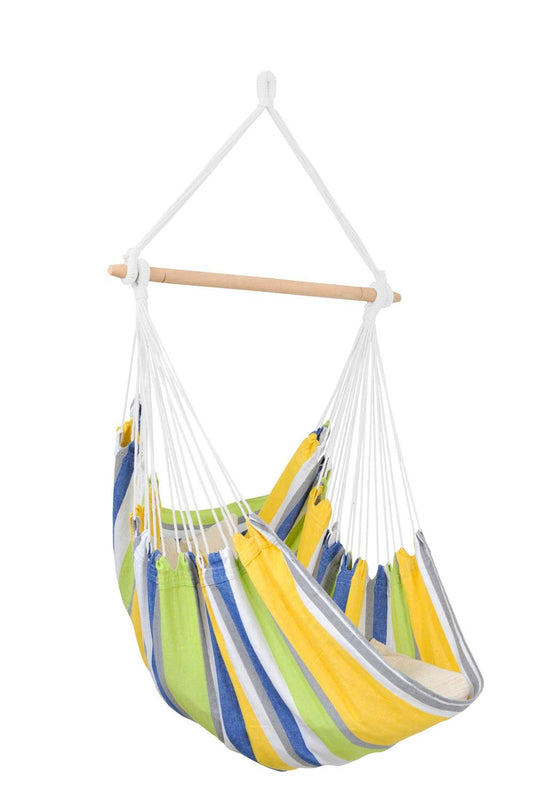 AMAZONAS - XL Hanging Chair Relax | Hanging Chair without Stand | Load capacity up to 120 kg; Seat area 1.3m x 1.0m; Bar length 0.85m | Color: Hummingbird | for relaxed moments