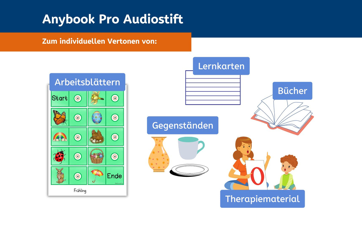 ANYBOOK PRO M700 - the flexible reading pen | Reading & writing support | Language support | Dyslexia | ESL | with recording function, stickers and many free learning materials to download.
