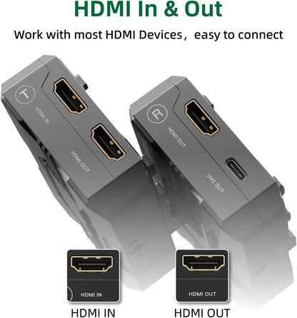 Accsoon CineView HE Receiver Wireless Receiver HDMI Dual-Band 2.4GHz 5GHz 1200ft/350m 0.06s HD Camera Control IOS Android for Tik-Tok YouTube Live Streaming (CineView HE Receiver only)