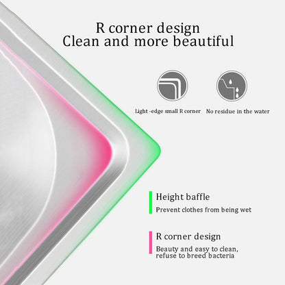 Kitchen sink stainless steel sink with stand free-standing commercial restaurant kitchen washing station hand sink with drain basket for laundry backyard garage outdoor (Color: Hot co