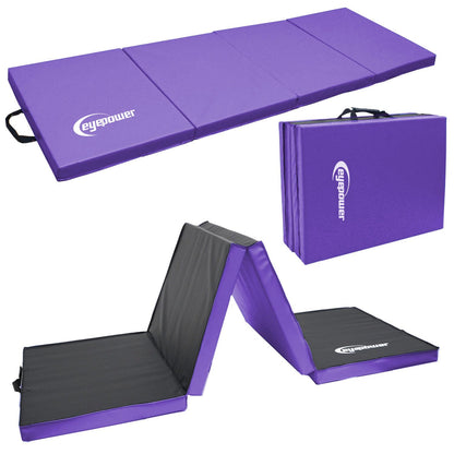 eyepower 180x60 Folding Exercise Mat for Home - Gymnastics Mat Thickness 5cm - Foldable Soft Floor Mat - Kids' Foldable Outdoor Sport Mat - Fitness Mat Pilates Yoga Mat