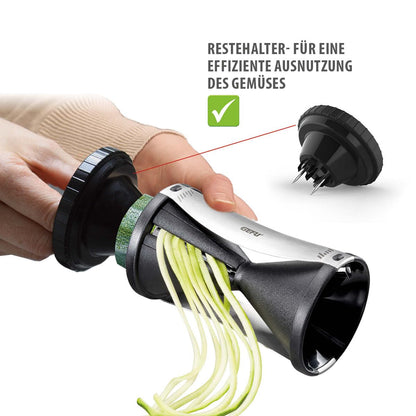 Kitchen Helper Set: GEFU Spiralizer SPIRELLI & Vegetable Knife SENSO - Spiral vegetable slicer for making veggie noodles & zoodles.