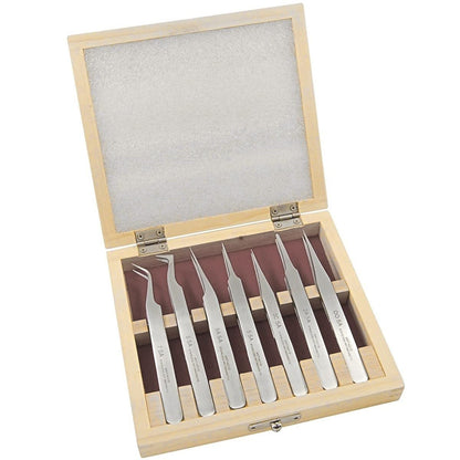 7 SA tweezers for watch repair by S1 Deluxe© - watchmaker tweezers - watch tool