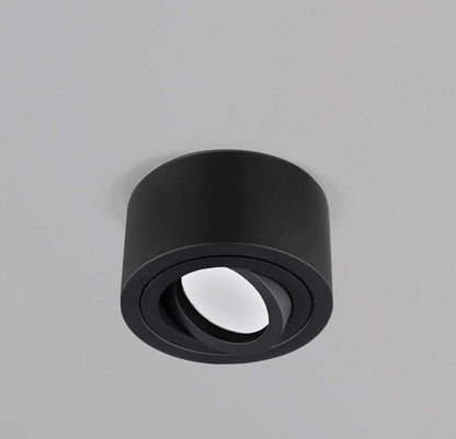 lambado® Flat LED Surface Mount Lights/Ceiling Lights Set incl. 230V 5W dimmable spots - round surface light/ceiling spots in matte black