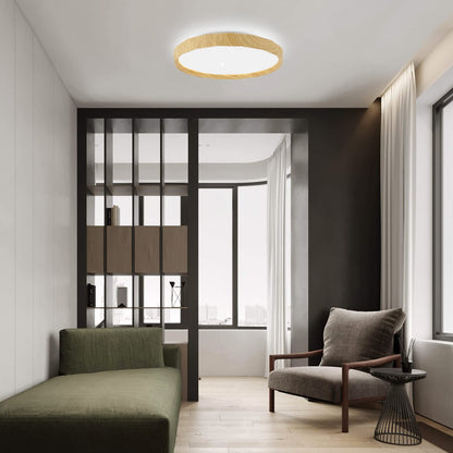 ZMH Ceiling Light LED Ceiling Light Living Room - Living Room Lamp Wood Look Ø40cm Bedroom Ceiling Light 43W Bedroom Lamp Dimmable with Remote Control Kitchen Lamp Boho Hallway Lamp for Kitchen Hallway