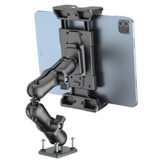 OHLPRO Tablet Holder for Car, 360° Rotatable Adjustable iPad Car Mount with 2-Stage Swivel Arm, for 5-13 Inch Tablets, Compatible with iPad, Samsung Tab, Huawei, and more.