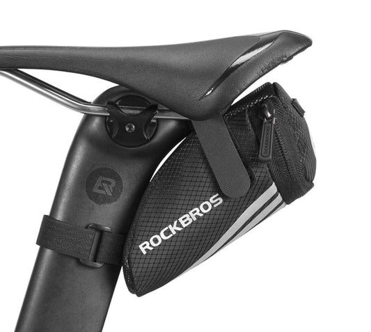 ROCKBROS Bicycle Saddle Bag Bike Seat Bag for MTB Road Bike Folding Bike 15*6.5*5CM* with mounting straps/bracket.