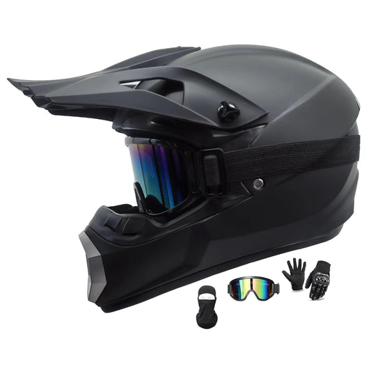 Motocross helmet full face MTB youth motorcycle helmets, downhill motorcycle helmet kids, men's ATV motorcycle helmet, for mountain bike ATV BMX downhill off-road, with gloves goggles