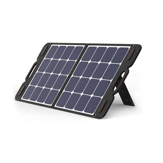 VDL 100W Portable Solar Panel for Power Station, foldable US solar cell charger with multi-contact 4 and XT60 outputs, solar panel solar power backup for outdoor camping, RVs, gardens, emergencies.