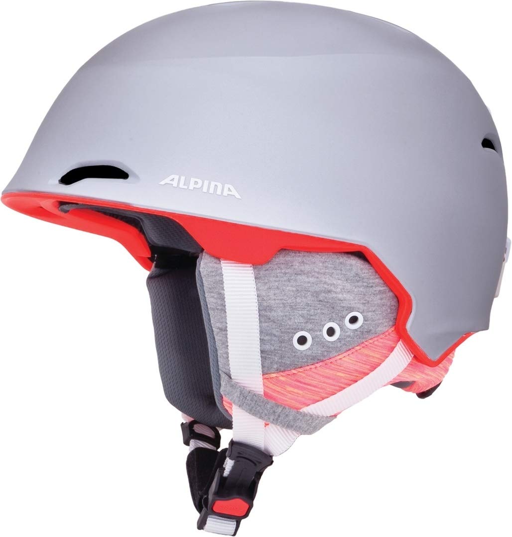 Alpina Unisex Ski Helmet in Silver-Flamingo Matte, 57-61 cm.